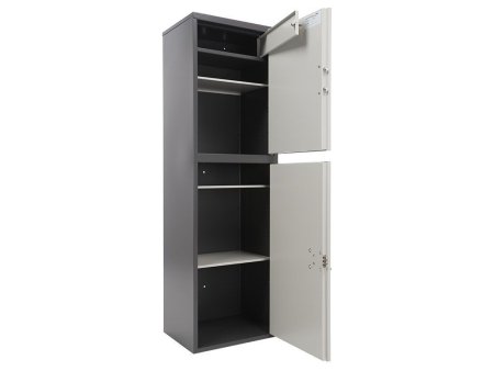 Бухгалтерский шкаф AIKO SL-150/2Т EL (Графит/Светло-серый)