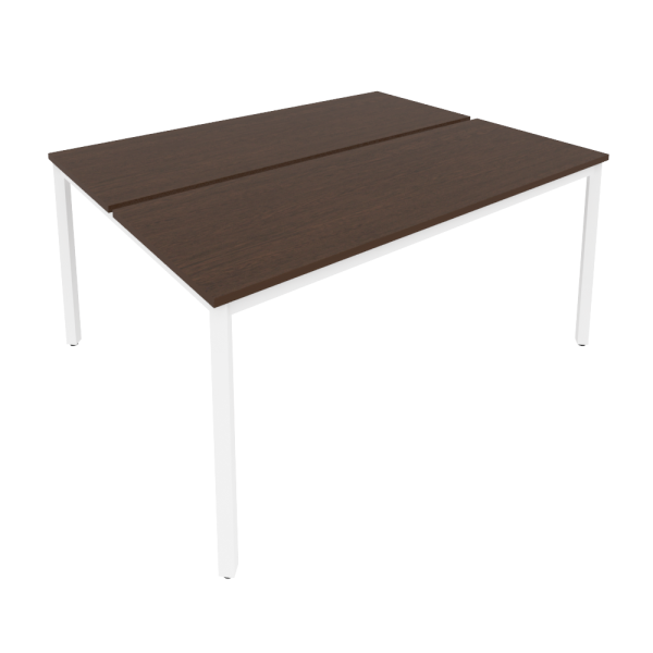 Рабочая станция на металлокаркасе Slim С.СП-6.2 1580x1235x750 (Венге Цаво/Белый металл)