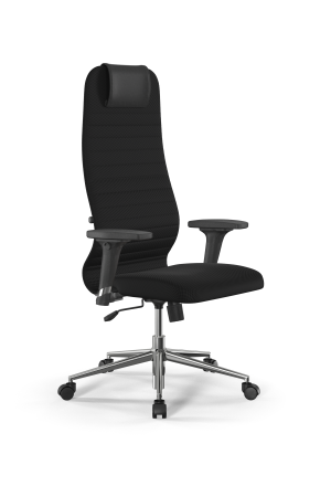 Кресло для руководителя Метта Sit 8 B1-10D - UMF(X1) /Uh02/Wh00/D02P(M09.B23.G18.W01) (Черный)