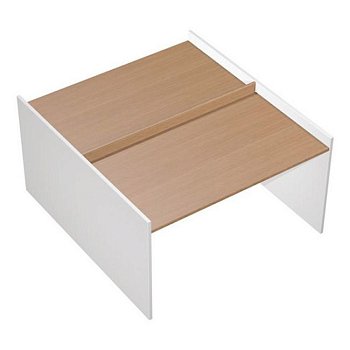 Рабочая станция на опорах ДСП (2х120) Profiquadro КВ 1404 БВ 1250x1570x835