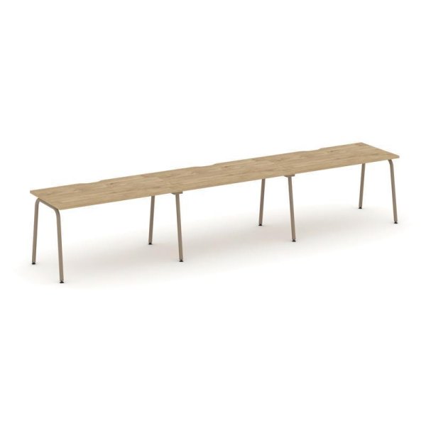 Рабочая станция 3 места ES.RS-3.3-VK (4140х730х750) (Тиквуд Светлый/Металл Латте)