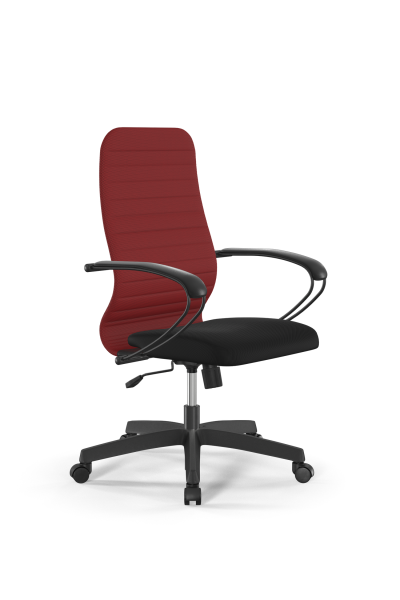 Кресло для руководителя Метта Sit 8 B2-10K - UMF(X1) /Uh02/Wh00/K1bL(M09.B02.G15.W01) (Красный | Черный)
