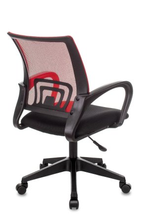 Кресло офисное TopChairs ST-Basic сетка/ткань красный (Компьютерное кресло ST-Basic красный)
