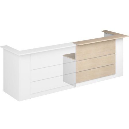 Модуль угловой левый Профит 2375 1800x1000x1180 (Шамони светлый/белый)
