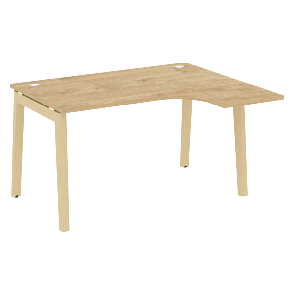 Стол эргономичный правый на деревянных опорах Onix Wood OW.SA-3R 1380x1180x750