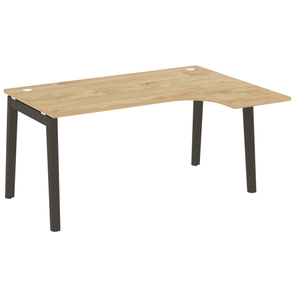 Стол эргономичный правый на деревянных опорах Onix Wood OW.SA-4R 1580x1180x750