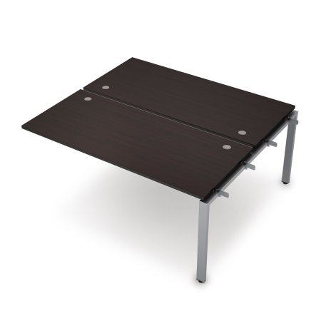6МБС.6284 Бенч-система на 2 рабочих места, средний модуль (1600x1635x750) (Венге/Алюминий матовый)