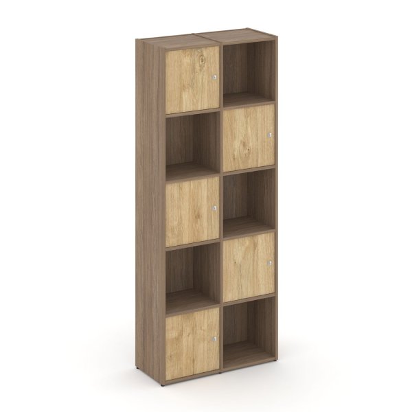 Стеллаж Locker Plus LK.K-008 798x350x1983 (Дуб Аризона | Тиквуд Светлый)