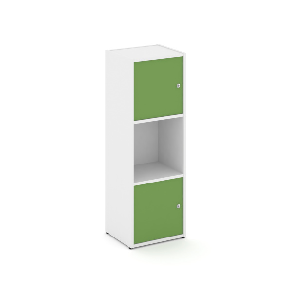 Стеллаж Locker Plus LK.K-001 408x350x1203 (Белый | Зеленый)