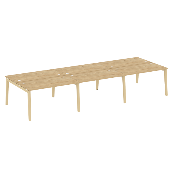 Рабочая станция на деревянных опорах Onix Wood OW.D.RS-6.3.7 4140x1475x750