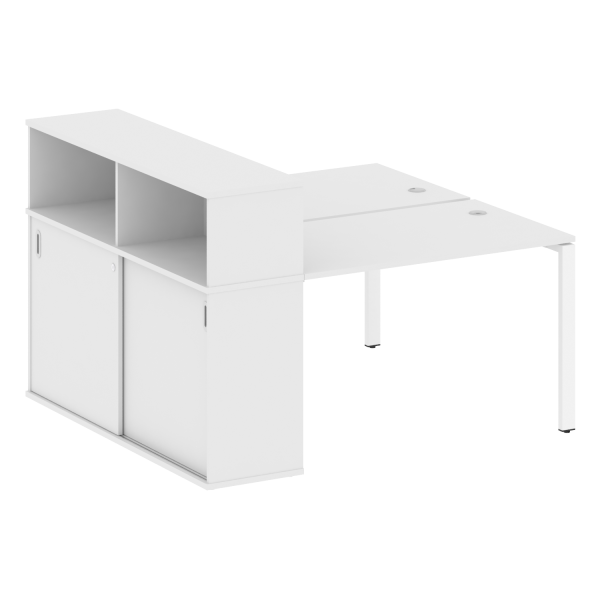 Рабочая станция с опорным шкафом-купе Metal System Style БП.РС-СШК-2.2 1610x1475x1098
