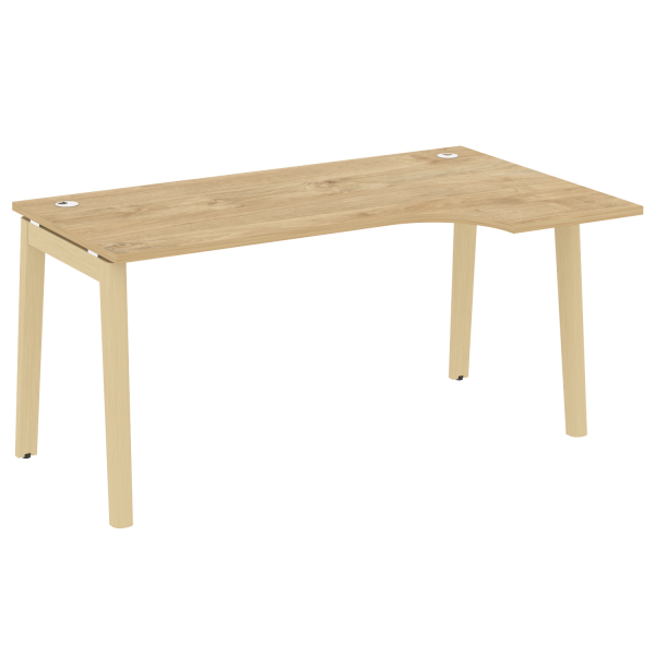 Стол эргономичный правый на деревянных опорах Onix Wood OW.SA-1R 1580x980x750