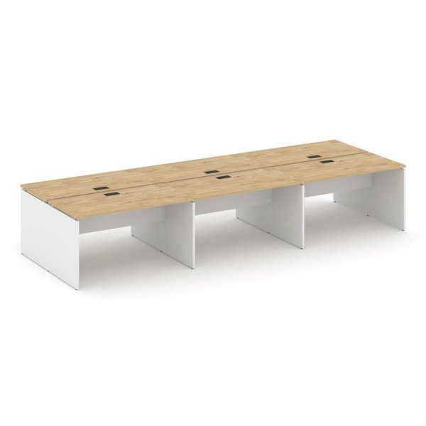 Рабочая станция 2-х сторонняя SN-D.DRS-074 (4740х1432х750) (Тиквуд Светлый/Белый)