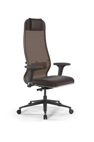 Кресло для руководителя Метта SynchroSit 10 B1-115D - X2+Extra /Um00/Wm12/D02P(M23.B11.G19.W02) (Темно-коричневый)