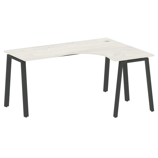 Стол криволинейный правый Metal System Style БА.СА-4 Пр 1600x1200x750 (Дуб Наварра/Антрацит металл)