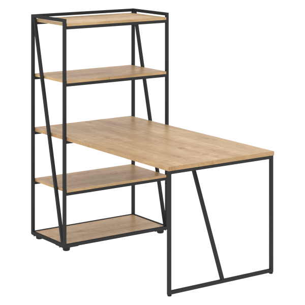 Стол компьютерный LOFTIS LMST 1515 1560х842х1517 (Дуб БофордЧерный)