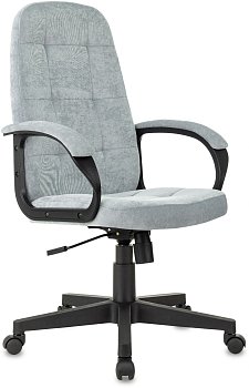Кресло руководителя CH 002 Fabric серо-голубой Light-28 крестов. пластик