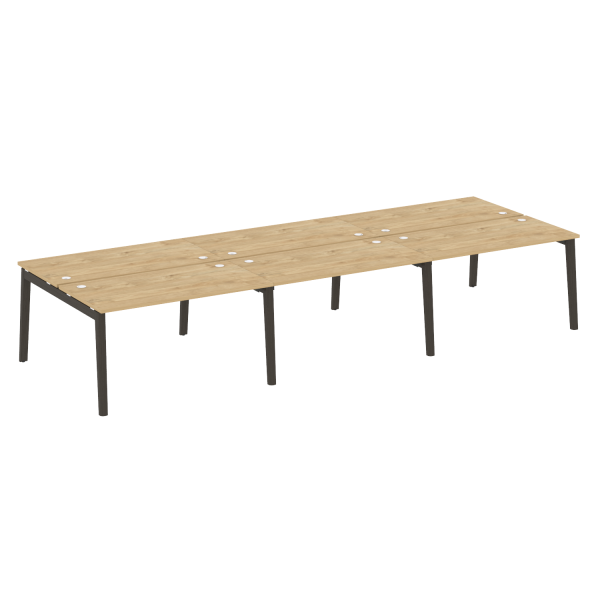 Рабочая станция на деревянных опорах Onix Wood OW.D.RS-6.3.7 4140x1475x750