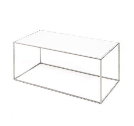 FESTA Стол кофейный 80х40 (Белый/Хром металл)