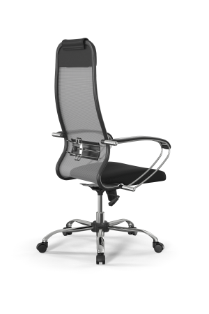 Кресло для руководителя Метта Sit 10 B1-180K - X2+UMF(X1) /Um00/Wh00/K1cL(M09.B21.G20.W01) (Темно-серый | Черный)