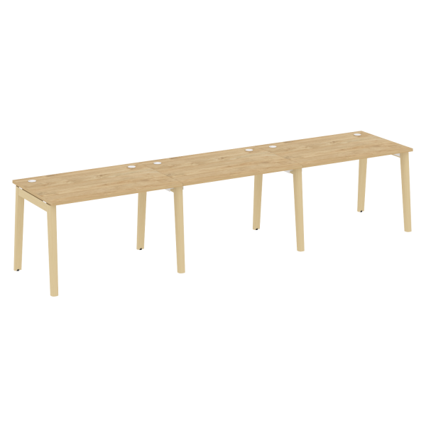 Рабочая станция на деревянных опорах Onix Wood OW.RS-3.2.8 3540x800x750