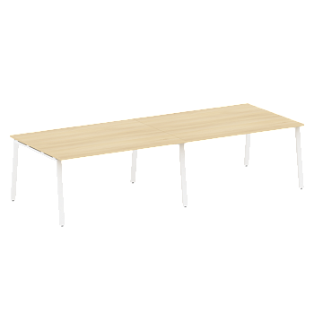 Стол для переговоров (2 столешницы) на А-образном м/к Metal System Style БА.ПРГ-2.4 3200x1235x750