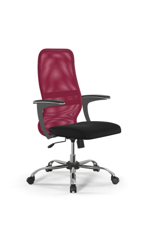 Кресло для руководителя Метта Sit 8 B2-8U - X1+UMF(X1) /Uh00/Wh00/U1mL-b(M09.B21.G20.W01) (Красный | Черный)