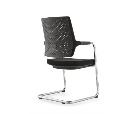 Стайл 2 CF / хром / черная ткань / спинка черный пластик (Черный)